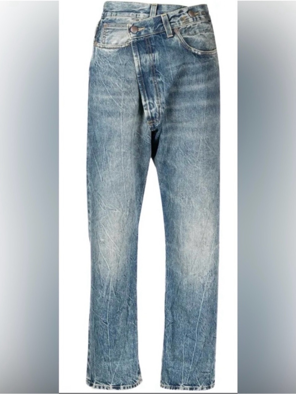 R13 Light Blue Washed Straight Jeans